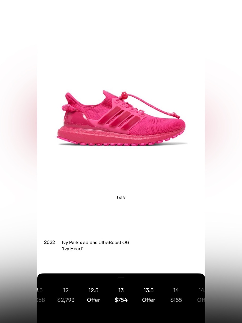 adidas men’s Ivy Park x adidas UltraBoost OG
'Ivy Heart'